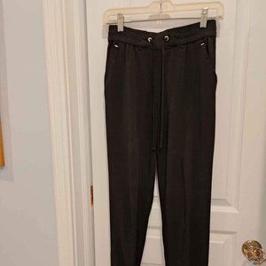 Dynamite flowy jogger style black pants with gold accents - xs